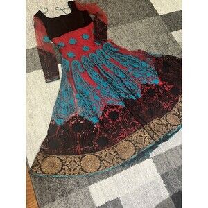 Indian Pakistani Size XS-S Kurta Salwar Dupatta Bollywood Party Dress Top